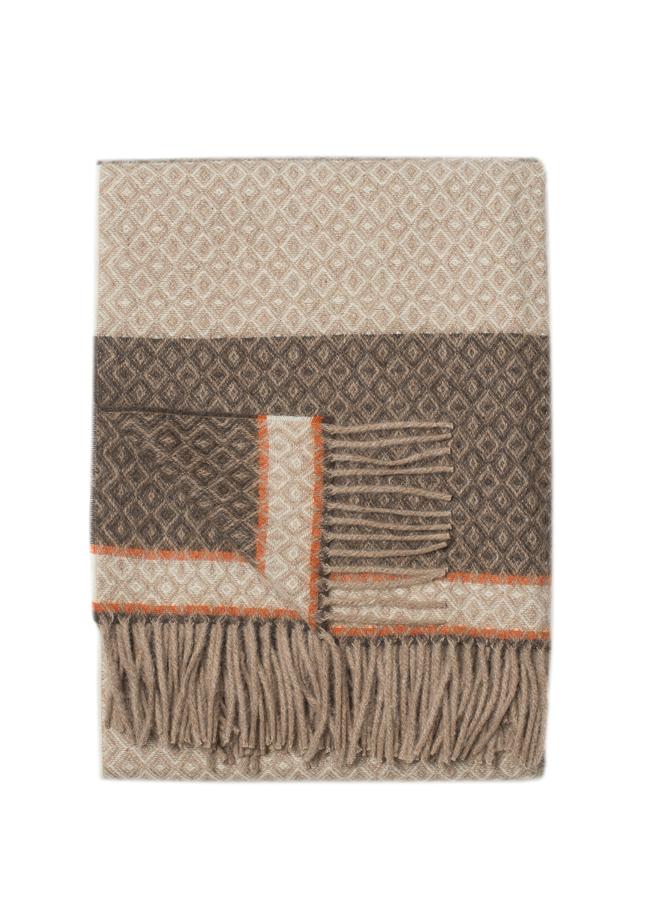 browns stripe - orange stripe, Throw Blanket